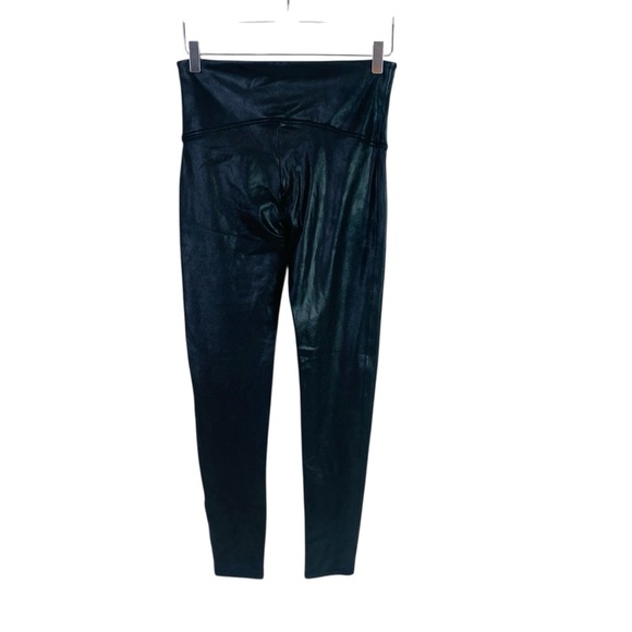 Spanx Black Faux Leather Leggings Size XL - Picture 3 of 8